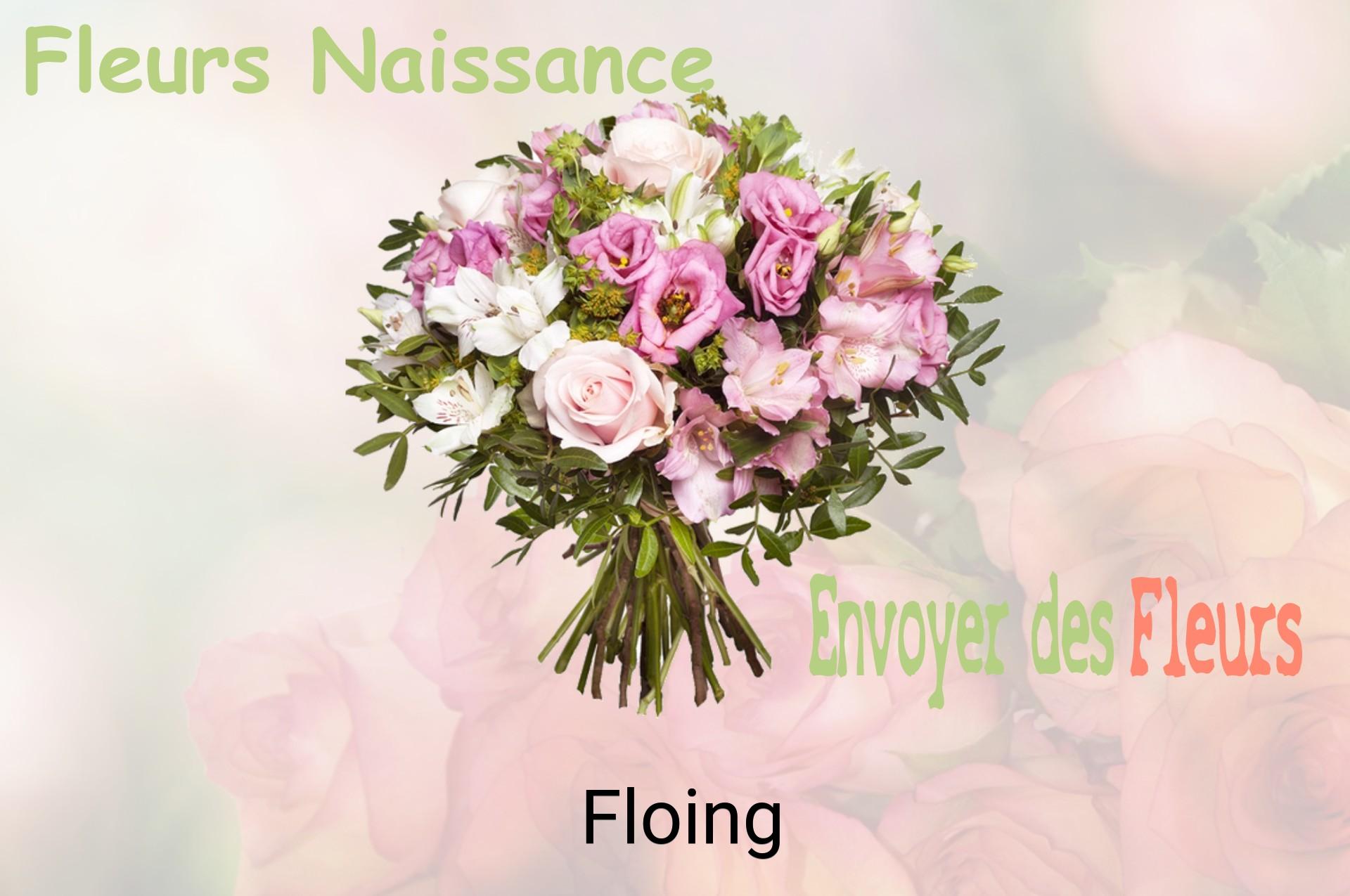Bouquet de fleurs de naissance livré à Floing